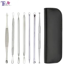 7 шт. игла для удаления угрей из нержавеющей стали с двойной головкой, инструмент для удаления угрей, инструмент для красоты, инструмент для удаления угрей