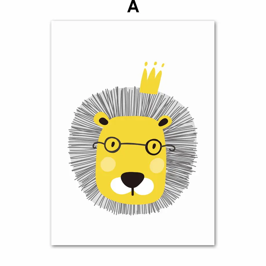 COLORFULBOY-Lion-Crown-Heart-Quote-Wall-Art-Print-Canvas-Painting-Nordic-Posters-And-Prints-Animal-Wall (2)