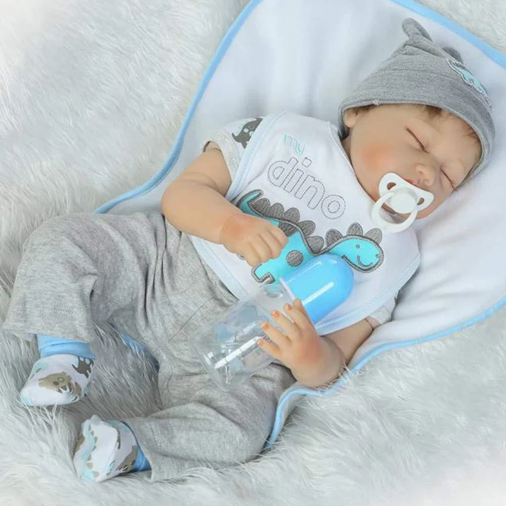 22 23 дюйма Reborn Doll детская одежда для девочек и мальчиков комбинезон с принтом