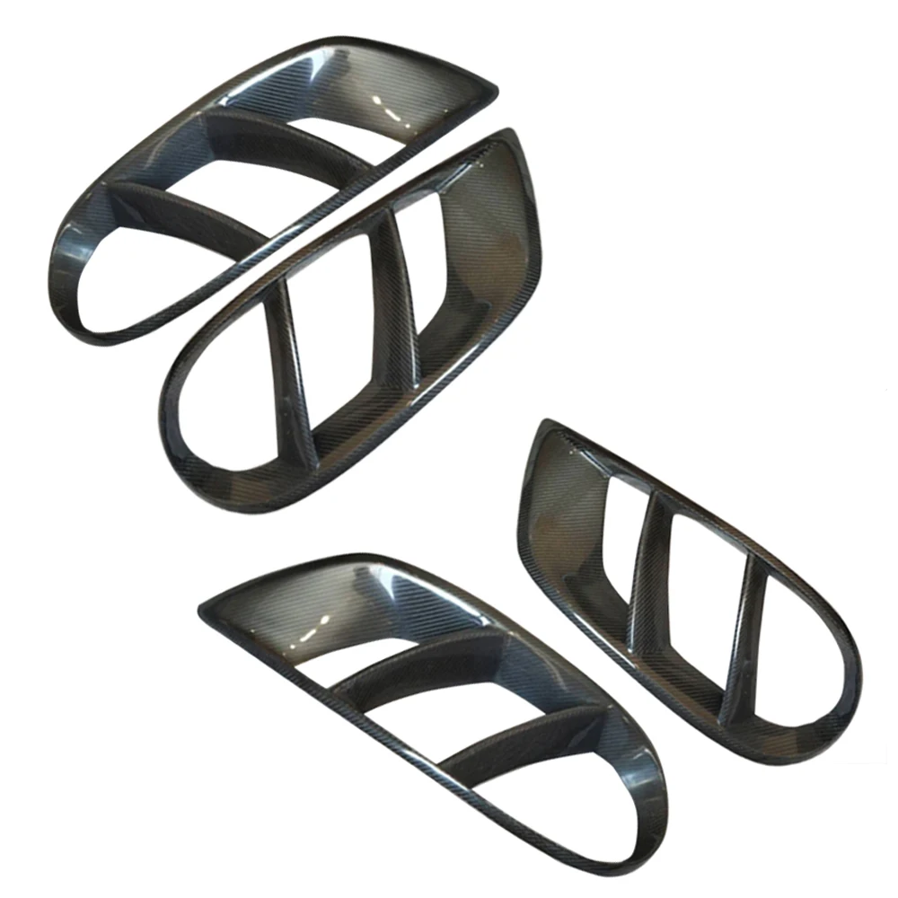 W205 Exterior de fibra de carbono parachoques delantero de salida de aire cubierta de rejilla para Mercedes Benz C43 AMG C180 C200 Sport 2015-2019 W205 Exterior de fibra de carbono parachoques delantero de salida de aire cubierta de rejilla para Mercedes Benz C43 AMG C180 C200 Sport 2015-2019