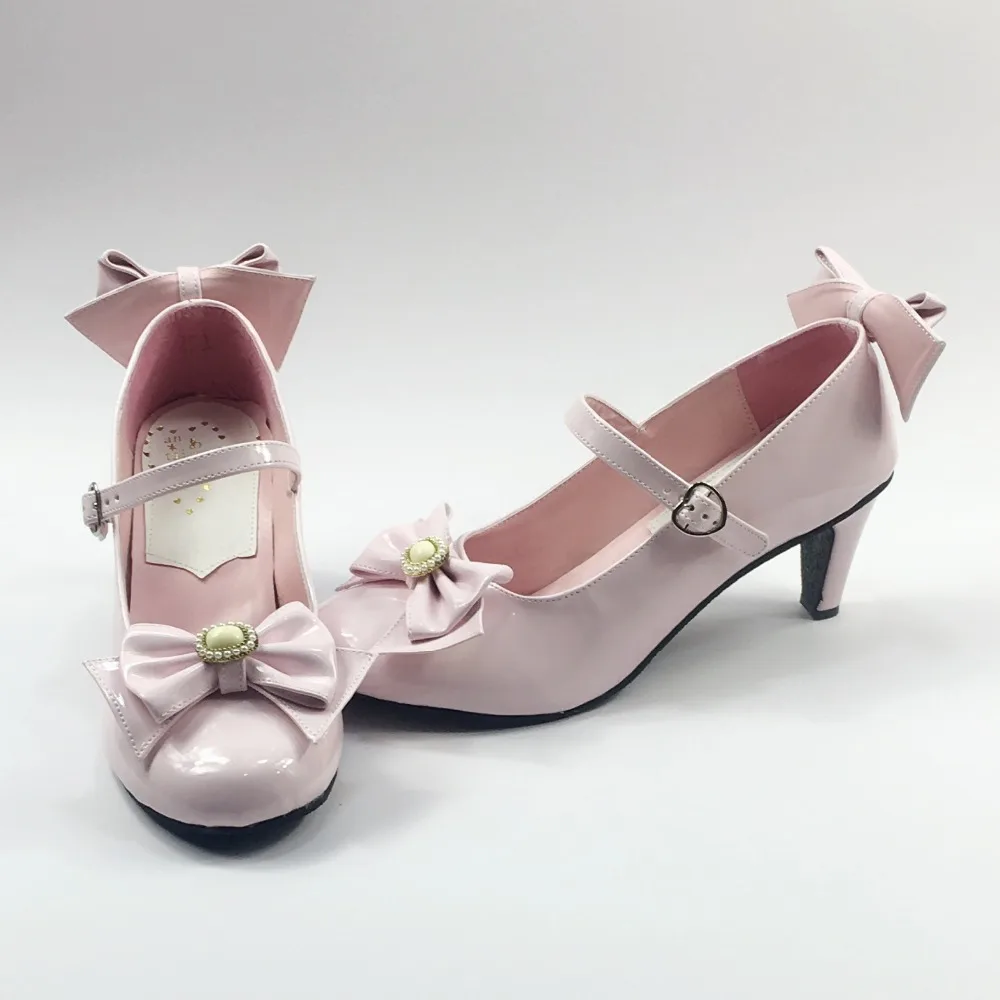 Womens-Bright-Black-Buckle-Strap-Bow-Lolita-Pumps-Thin-Heels-Princess-Cosplay-Lolita-Shoes-5