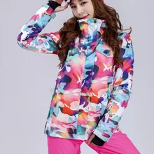 Женская лыжная куртка в камуфляжном стиле, куртка для сноуборда, водонепроницаемая ветрозащитная одежда, термокуртка для женщин, зимняя куртка, спортивная одежда