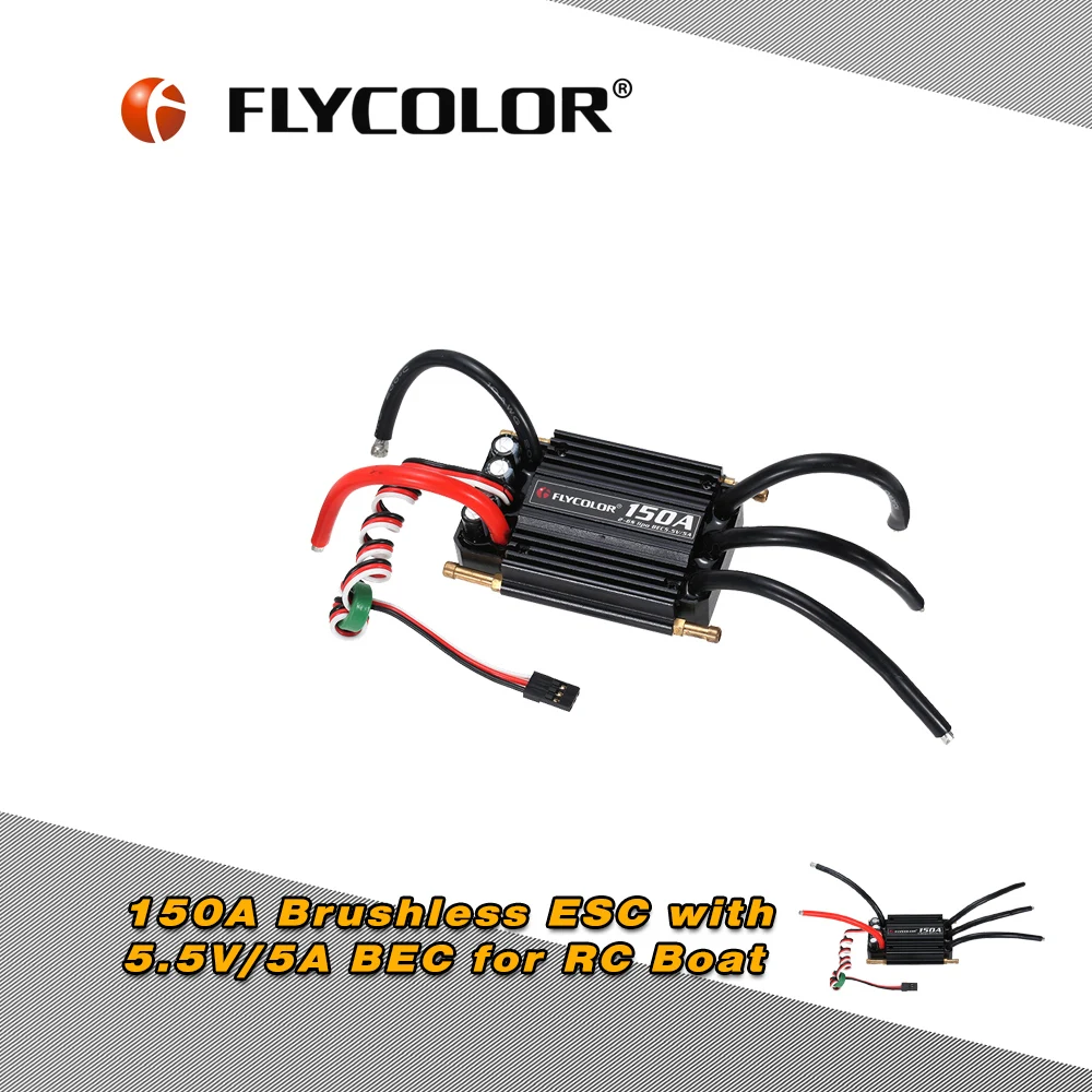 

Original Waterproof 150A Brushless ESC Electronic Speed Controller with 5.5V/5A BEC for RC Boat