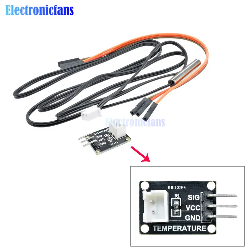 

DC 2.2V-12V 0.5mA High Precision NTC Thermistor Temperature Probe 10K Temperature Sensor Kit for Adruino UNO R3 MCU 1M Cable