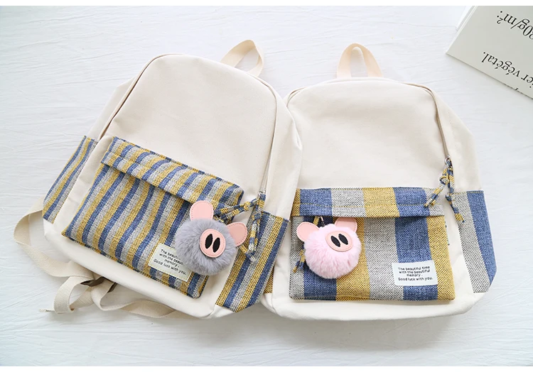 Дизайн, полосатый женский холщовый рюкзак, женская сумка для отдыха, Подростковая школьная Студенческая сумка для книг, Повседневная сумка для молодых