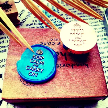 

Wax Seal Stamp - 1pcs Keep Calm and Carry On Metal Stamp / Wedding Wax Seal Stamp / Sealing Wax Stamp