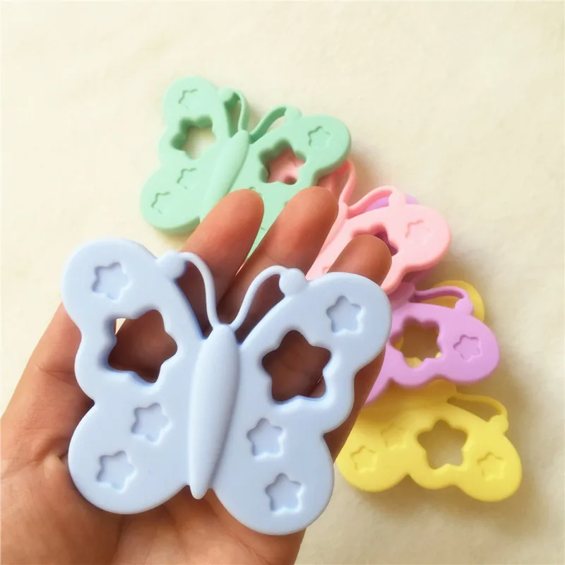 Chenkai 5PCS BPA Free Silicone Butterfly Teether Chewable Pendant Nursing Necklace Jewelry DIY Baby Shower Dummy Teether Toy Chenkai 5PCS BPA Free Silicone Butterfly Teether Chewable Pendant Nursing Necklace Jewelry DIY Baby Shower Dummy Teether Toy