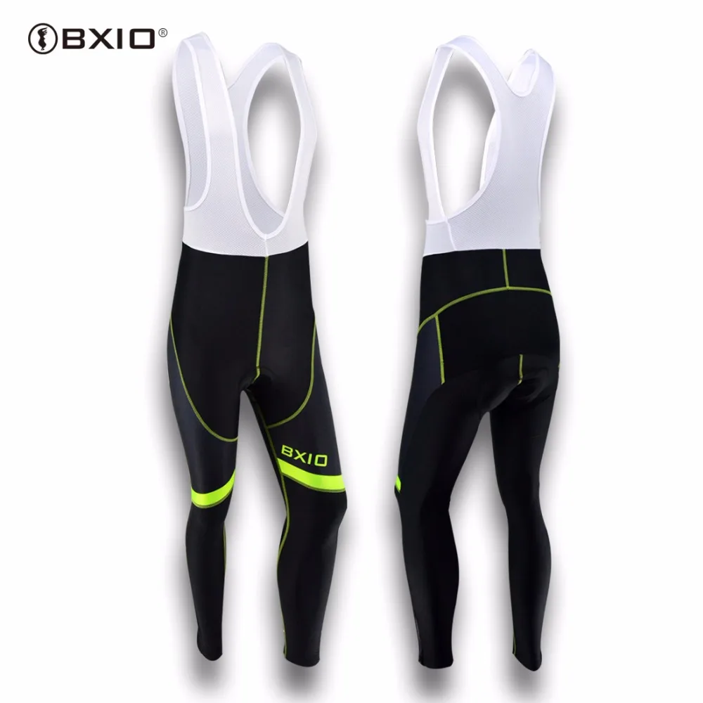 

BXIO Winter Cycling Bib Pant Seamless Stitching Cycling Clothing 5D Pad Fluo Green Bicycle Trousers Invierno Ropa Ciclismo 127-P