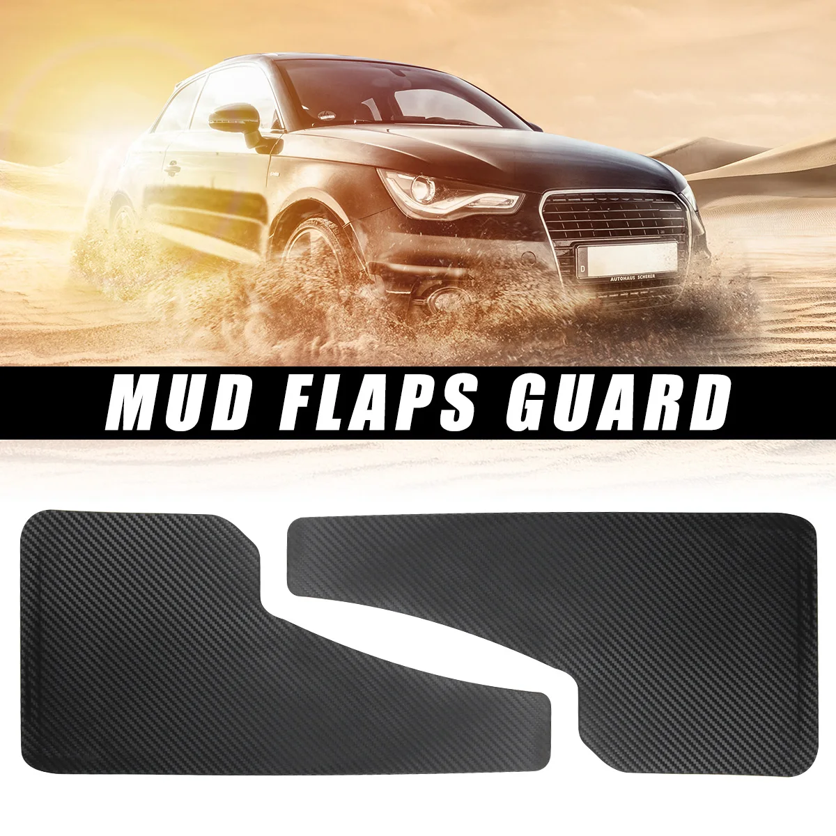 Autoleader 2Pcs Universal For SUV Car ABS Mudguard Mud Flaps Mud Guard