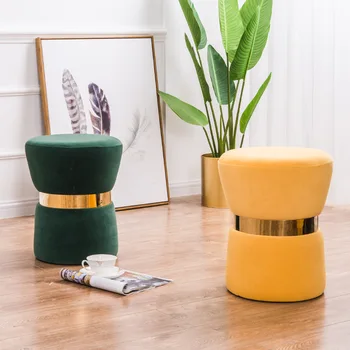 

Creative High-quality Stool Nordic Footstool Make-up Stool Round Kids Stool Wooden Advanced