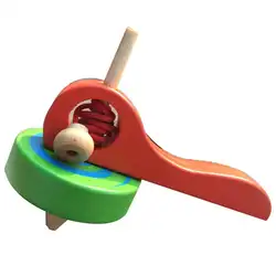 Модная деревянная ручка тянуть веревку нитки красочные отличный гироскоп на спиннинг детские игрушки