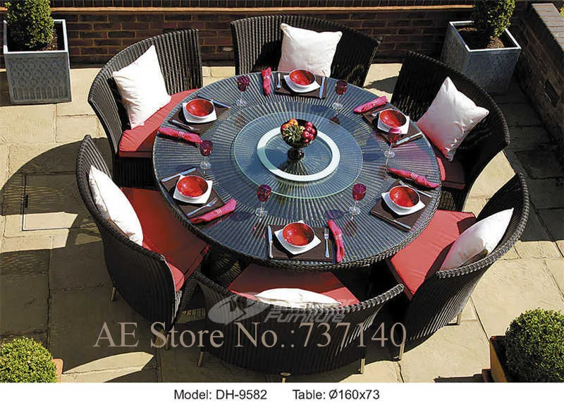 

home & garden rattan round table set wicker table and chair garden beach furniture wholesale price quality control