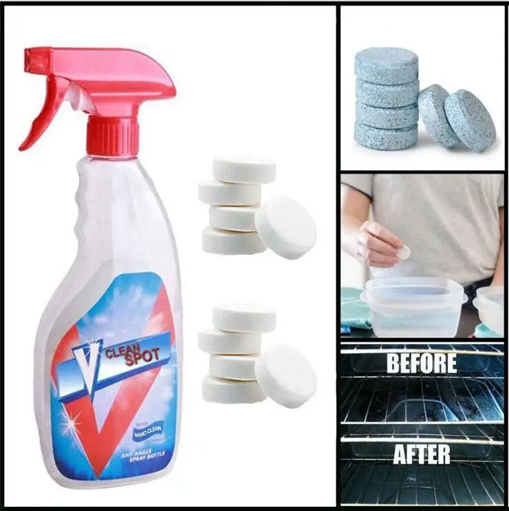 

5/10PCS Multifunctional Effervescent Spray Cleaner Set with Spray Bottle Home Cleaning Effervescent Spray Cleaner Dropshipping