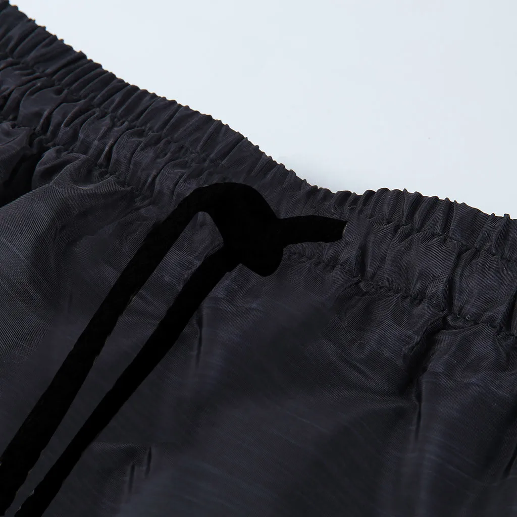 Летние пляжные шорты мужские анти-кражи карман свободно облегающие шоу линии эластичный пояс пляжные брюки повседневные брюки плюс размер