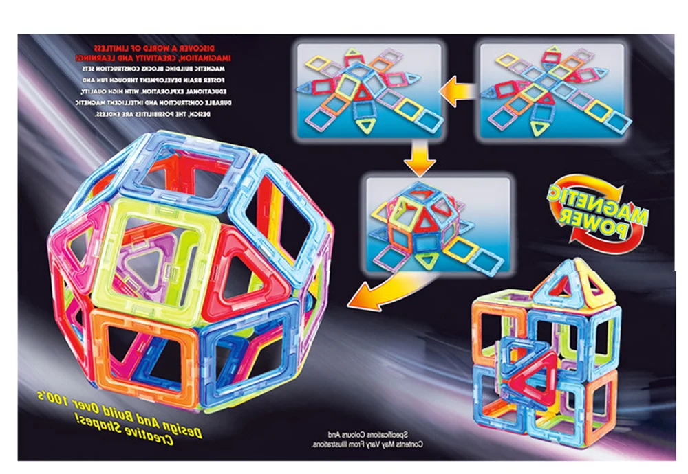 30 шт. большой размер магнитные строительные блоки треугольные квадратные кирпичи Магнитный конструктор строительный Набор Развивающие игрушки для детей
