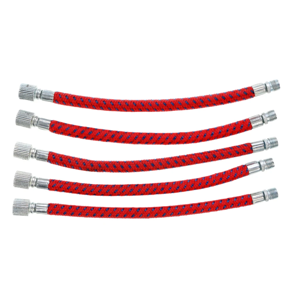 5Pcs Pump Extension Hose Bicycle Inflator Inflating Hose Bike High-pressure For Schrader Valve 16.5cm 