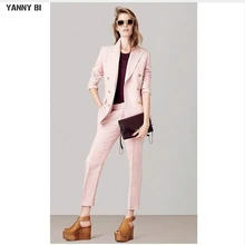Jacket+Pants Pink Womens Business Suits Female Office Uniform 2 Piece Ladies Winter Formal Trouser Suit Double Breasted Cusotm Jacket+Pants Pink Womens Business Suits Female Office Uniform 2 Piece Ladies Winter Formal Trouser Suit Double Breasted Cusotm