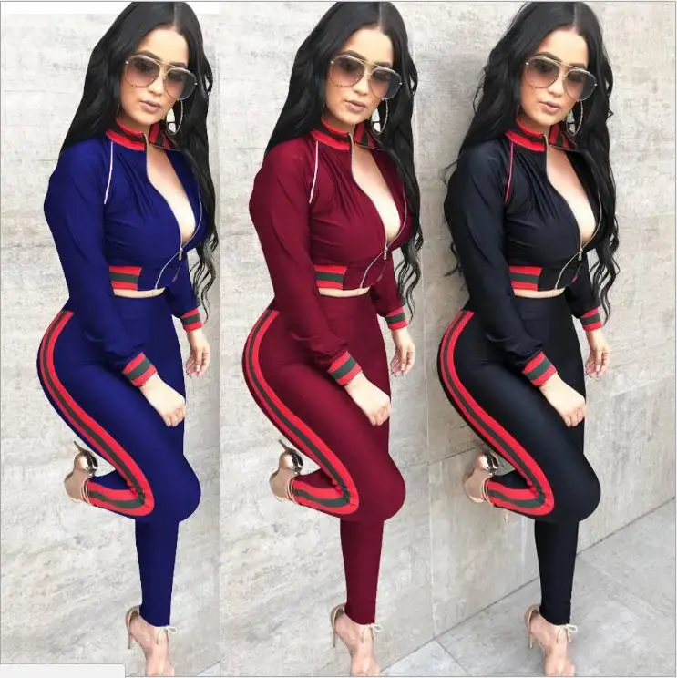 

2018 African clothing daxi new traditional fashion sexy women autumn and winter sports leisure suit 3 color club
