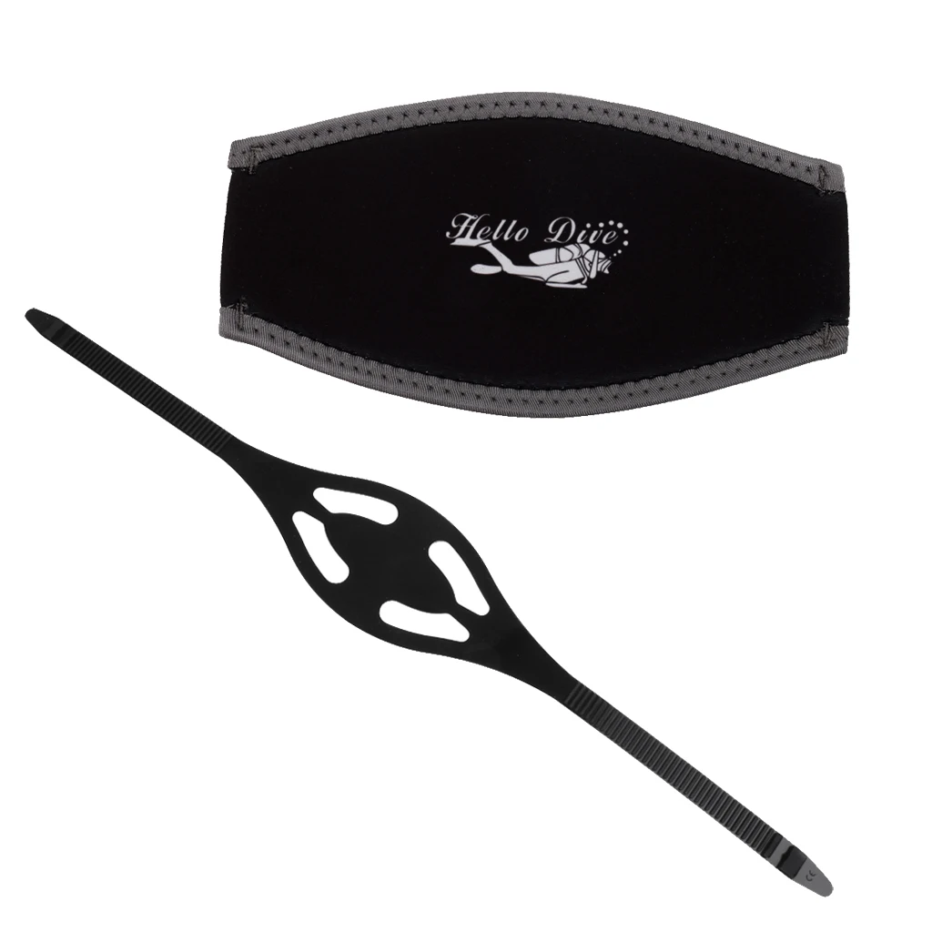 Scuba Diving Snorkel Mask Neoprene Strap Cover & Silicone Strap Replacement