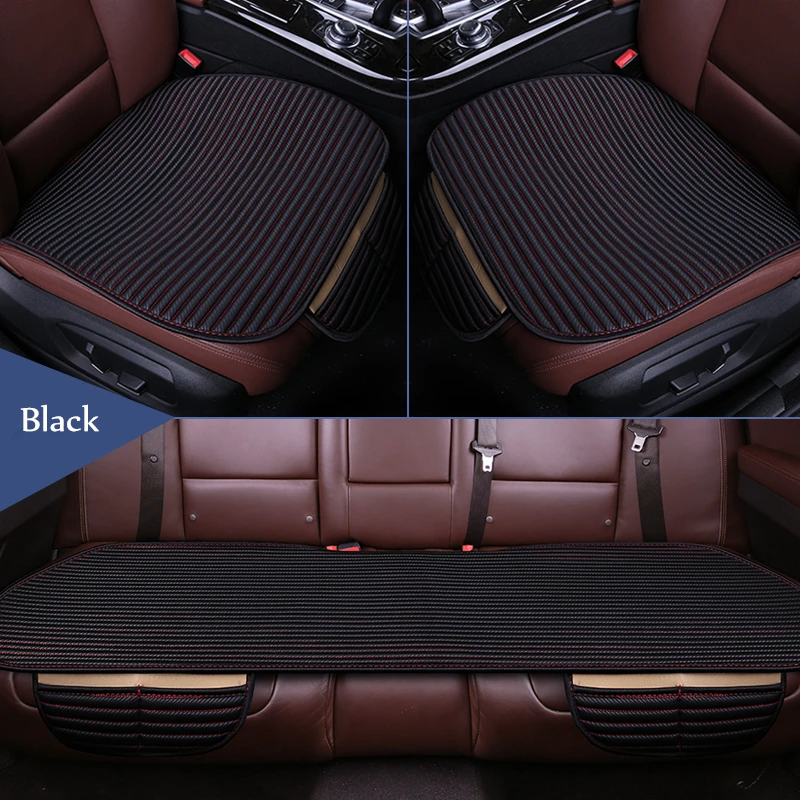 

3PCS/Set Flax Breathable Universal Car Seat Cushion Non-slip Car-styling Seat Covers Mat 4 Seasons Pad Car Interior Accessories
