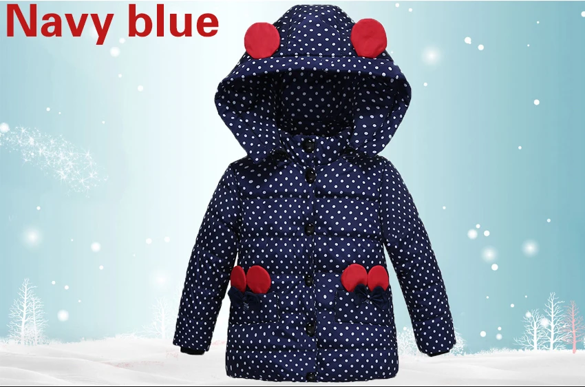 Новинка года; куртка для маленьких девочек с рисунком милое зимнее теплое пальто с героями мультфильмов детская хлопковая модная плотная верхняя одежда с капюшоном