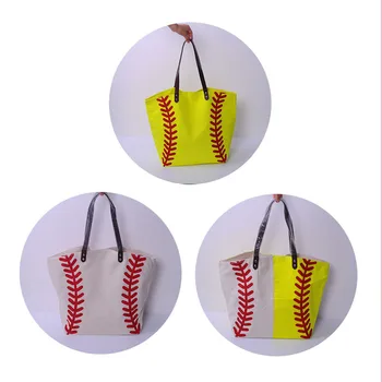 

Baseball And Softball Tote Bag Sporty Handbag Canvas Bag Free Shipping DOM281