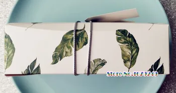 

18.5x9x5.5cm Leaf paper candy Biscuits boxes,Cookies Biscuit packaging box kraft paper gift packaging box for cake 100pcs/lot