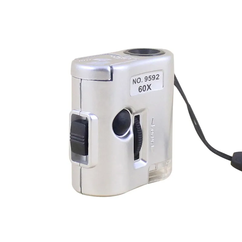 

Magnifier LED Lupa New Mini 60X Pocket Microscope Jewelry Magnifier Loupe Glass Led UV Light Brand New