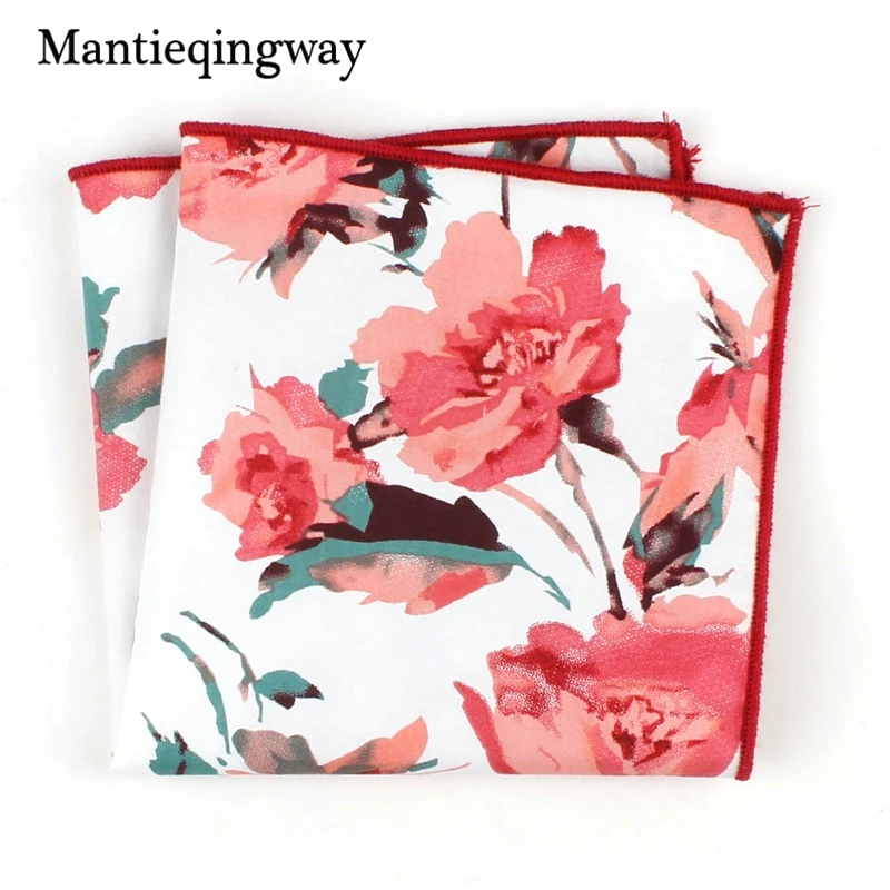 

Vintage Floral Printed Handkerchiefs Pocket Towel for Mens Pocket Square Small Chest Towel Hanky for Women Hankies