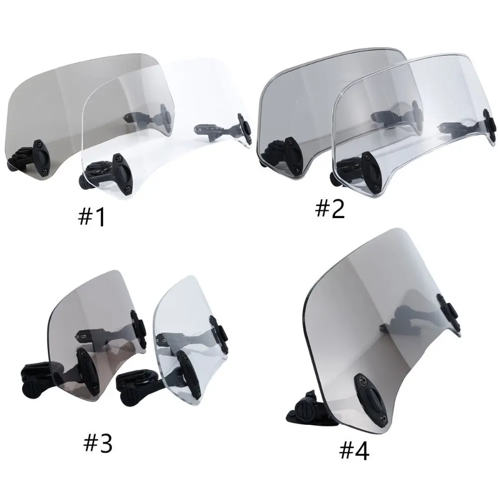 

Universal Adjustable Windshields Extension Windscreen Spoiler Wind Deflector Protection For Suzuki Honda Yamaha Harley