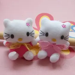 Симпатичные Короткая тесьма сидя 6 см Рисунок «Hello Kitty» плюшевые игрушки строка брелок ремешок с подвеской Подвеска со шнурком куклы; букет