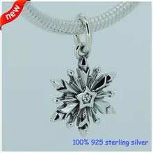Подходит Для Всех Браслетов снежинки висят серебряные подвески с кубическим цирконием серебряные бусины 925 пробы DIY ювелирные изделия оптом 9194