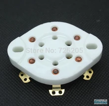 6 Pin Tube Sockets Gold-plated Contact Pins Ceramic Base for Tube VT57 VT58 Amplifier DIY Wholesale Free Shipping