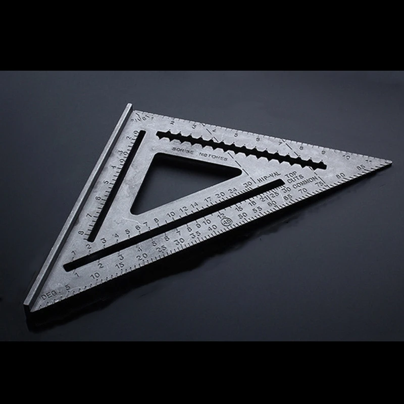 

30*30cm Tools Triangular ruler Scale Metric 12 inch Aluminum alloy Triangle Protractor Corrosion resistant Framing high quality