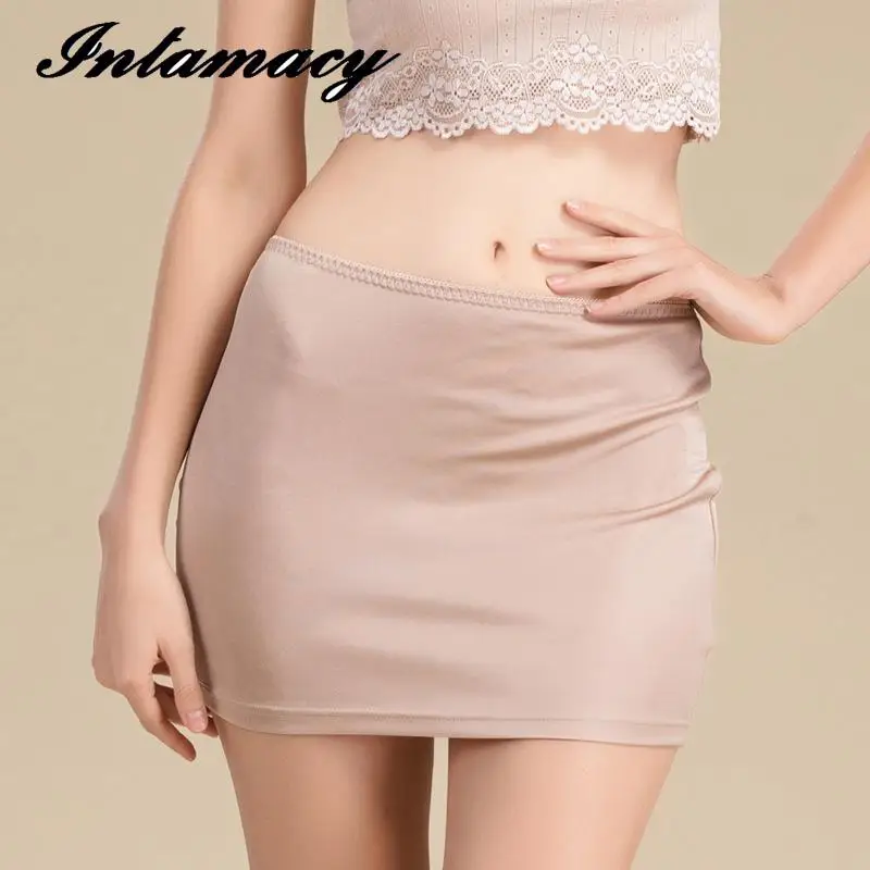 

New Silk Bag Hip Skirt Female Summer Silk Skirt 100% Silk Anti Slip Backing