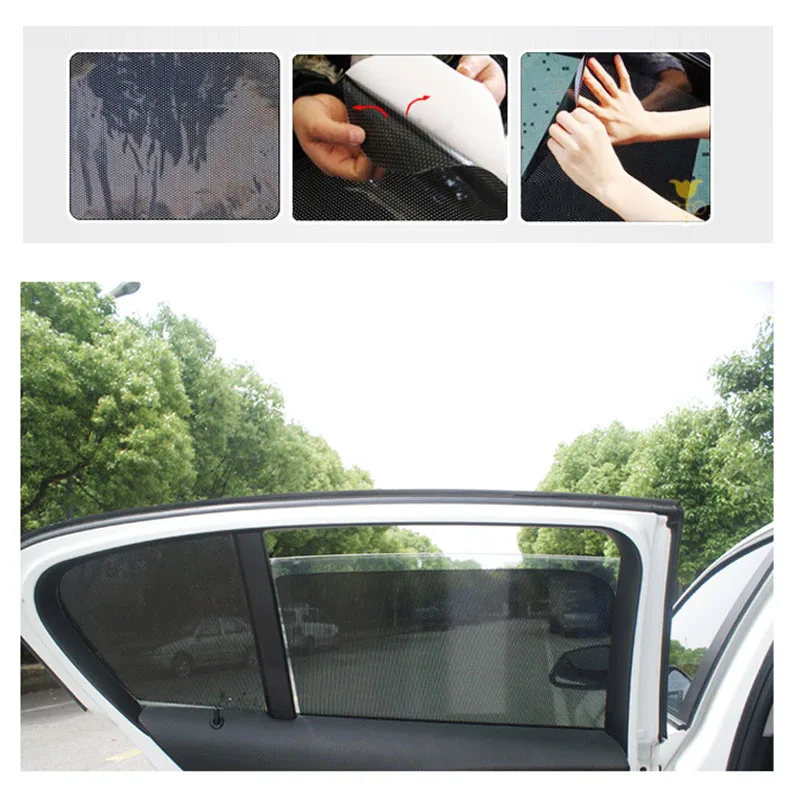Curtains styling 2Pcs/Set Uv sticker Car sunshade electrostatic