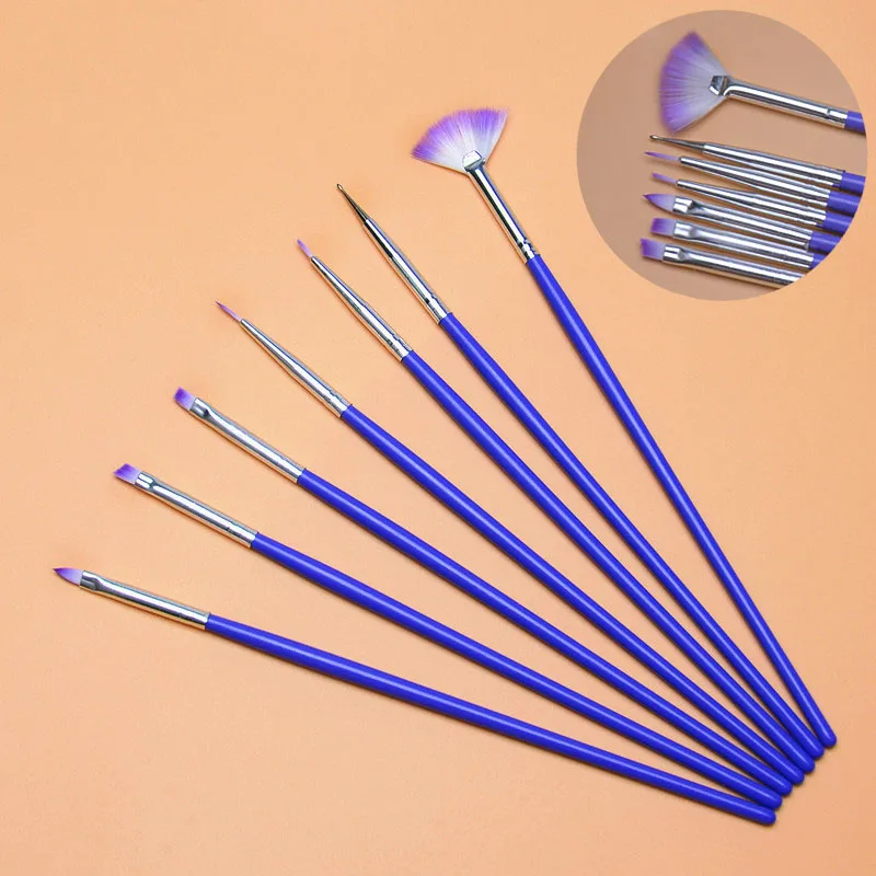 

MOONBIFFY Nail Art Pen Dotted Brush Painting Line Drawing Fan Design Polish Gel Builder UV Tips Decoration Manicure Tools