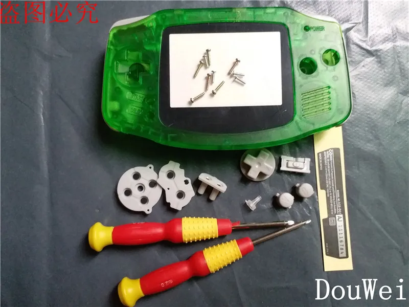 Clear/Transaprent зеленый цвет чехол Обложка для nintendo GBA Ретро игровой консоли заменить