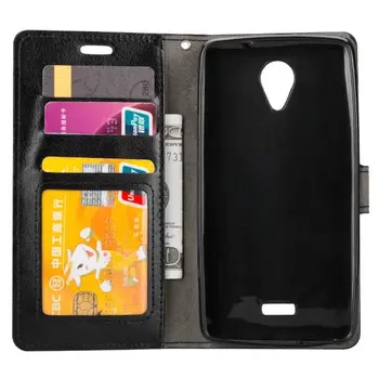 

30pcs/lot Crazy Horse PU Leather Stand Case with photo frame for Wiko Freddy / U Pulse