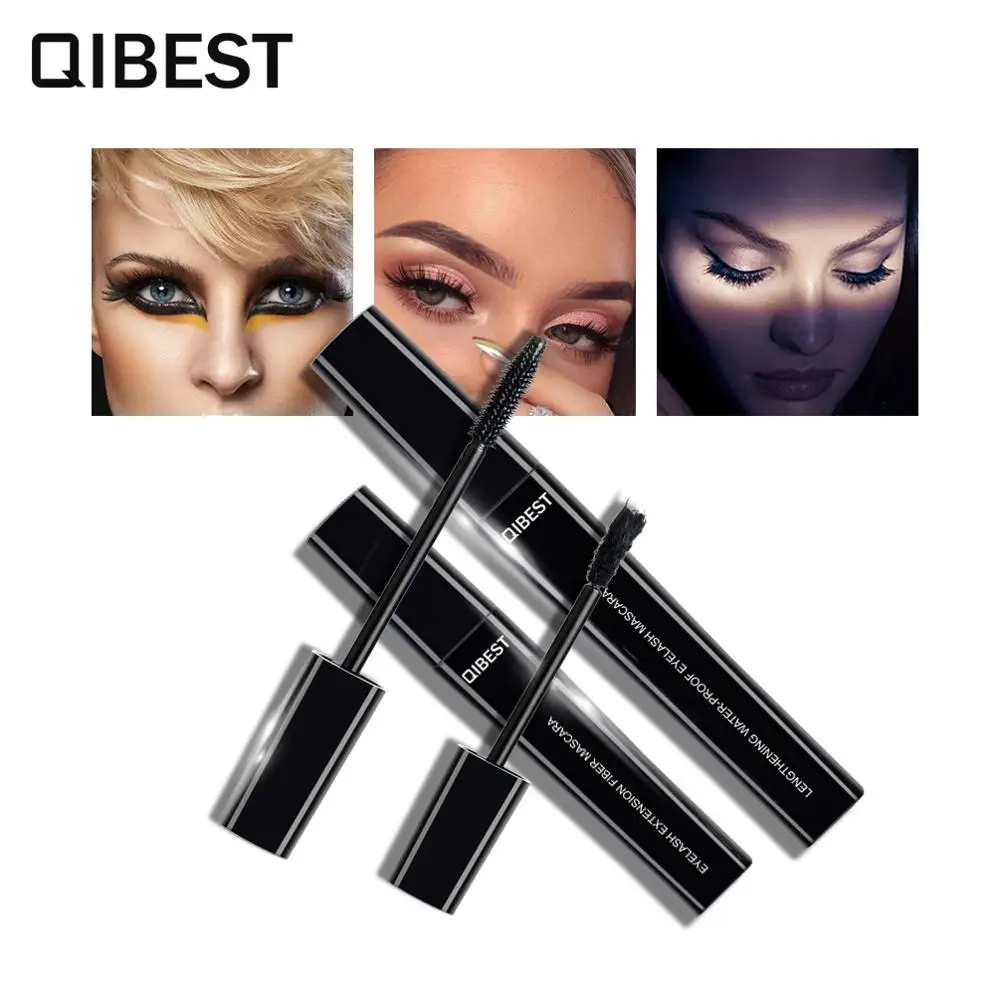 

2PC/set Makeup 4D Silk Fiber Lash Mascara Waterproof Rimel Mascara Eyelash Extension Black Thick Lengthening Eye Lashes Cosmetic