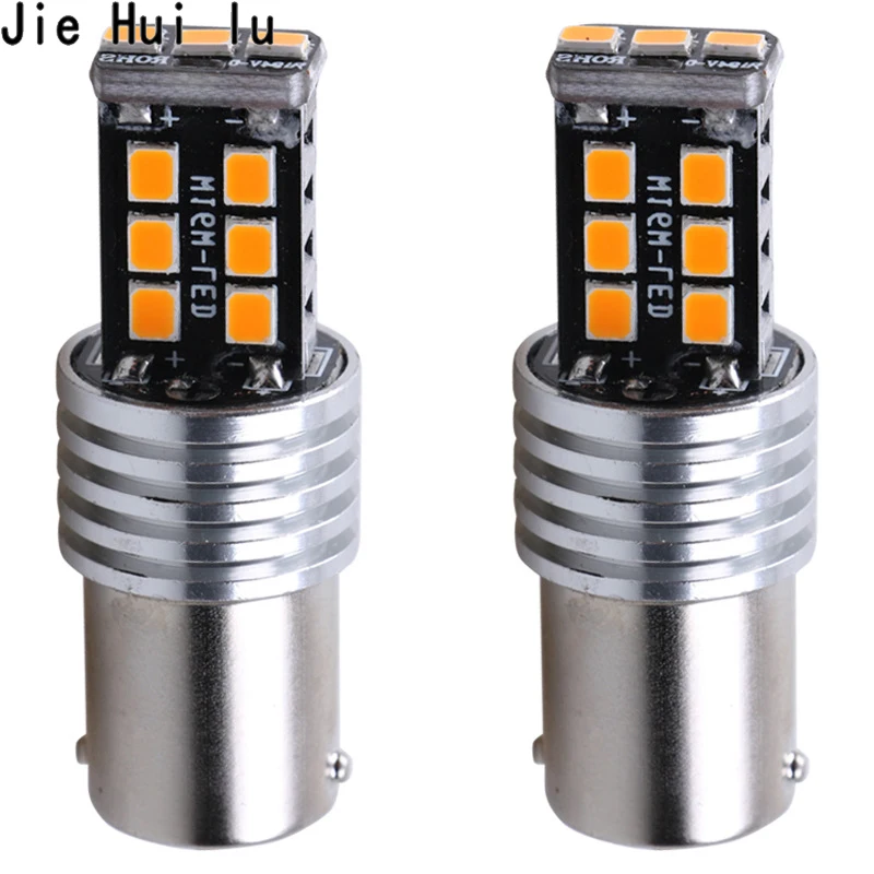 

1PCS Car Styling 1156 7440 7443 BA15S P21W 15 SMD 2835 Canbus LED Auto Indicator Turn the side light Parking light DC 12V