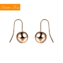 Маленькие золотые бобы серьги из титановой стали материал серьги антиаллергенные не вредит коже модный подарок для ювелирных изделий