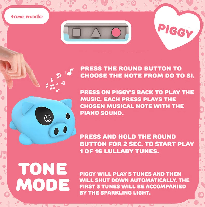 Поросенок ребенок Touch Play музыкальные игрушки для детей с подсветкой и музыкой для раннего развития детский игрушечный музыкальный инструмент малыш