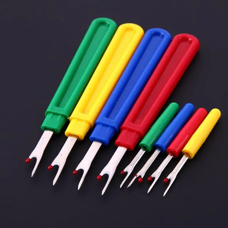 

8Pcs Plastic Handle Craft Thread Cutter Seam Ripper Stitch Unpicker Hand Tools Needles Arts Sewing Tool Accessories