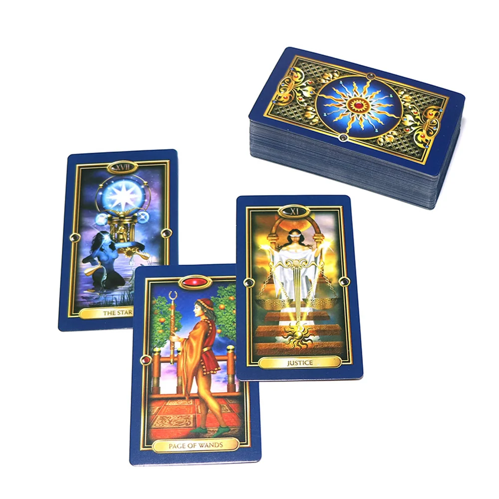 Новая карточная игра золотые карты Таро колода тайна яркая гадания fate tarot для