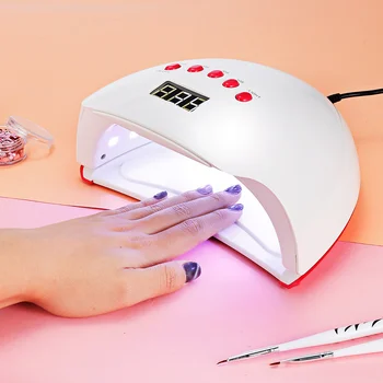 

49W UV LED Lamp Nail Dryer For Manicure Gel Nail Lamp Timer Painless Magnifier Drying Lamp Motion Detector For Gel Varnish
