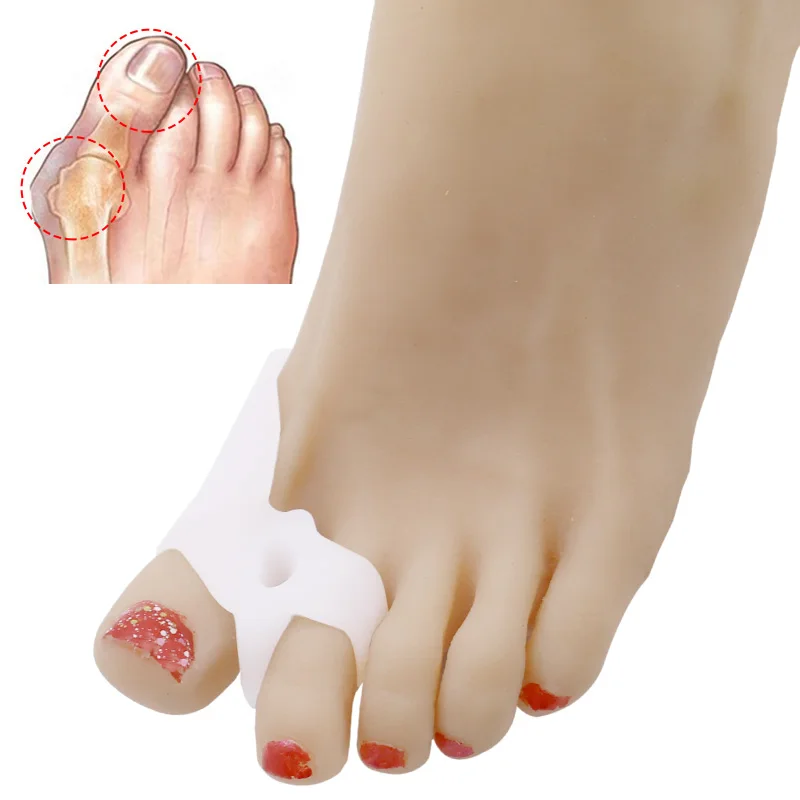 2pcs/set Breathable Gel Foot Care Tool Bunion Corrector Bone Big Toe Protector Hallux Valgus Straightener Toe Spreader Pedicure