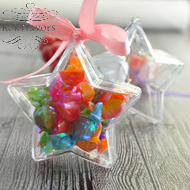 Boîte à bonbons transparente étoile 30 pièces  Cadeaux de fête  d'anniversaire, décoration de réception de mariage, boîte à bonbons pour  événement d'anniversaire, fournitures de noël - AliExpress