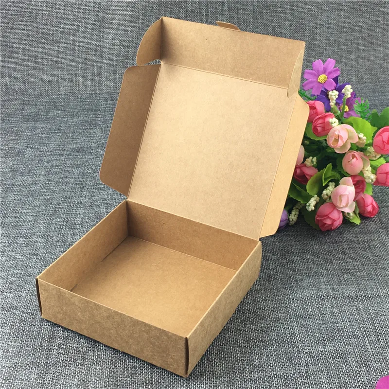 Горячая продукта 12 шт./лот мульти размер пустой ремесло бумага картон ювелирные изделия подарок сувенир коробка украшения ящики для хранения посылка