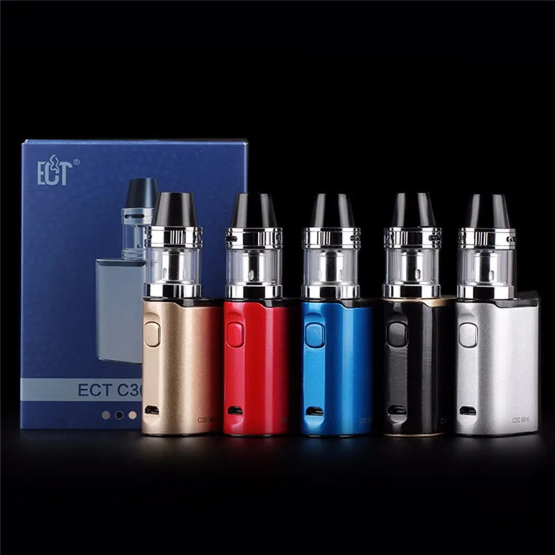 

Original ECT C30 Mini Vape Mod Kit with Electronic E Cigarette 1200mAh Built-in Battery Box Mod 2ml Top-Fill Atomizer Tank Vapor